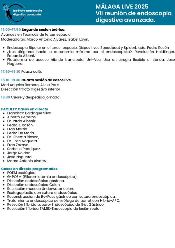 MÁLAGA LIVE 2025 VII reunión de endoscopia digestiva avanzada - Imagen 4